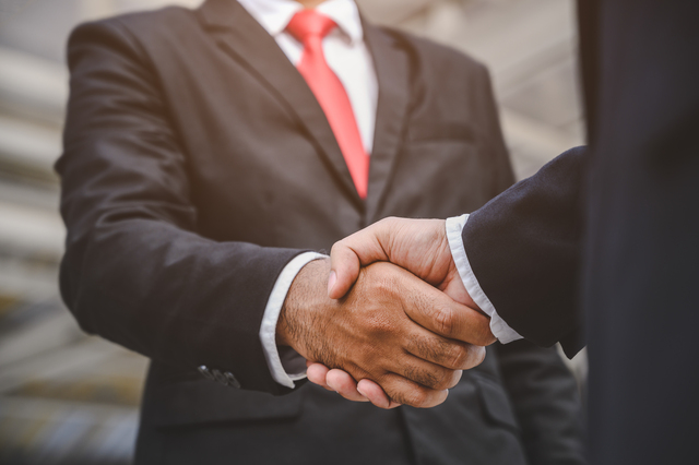 businessmen shaking hands